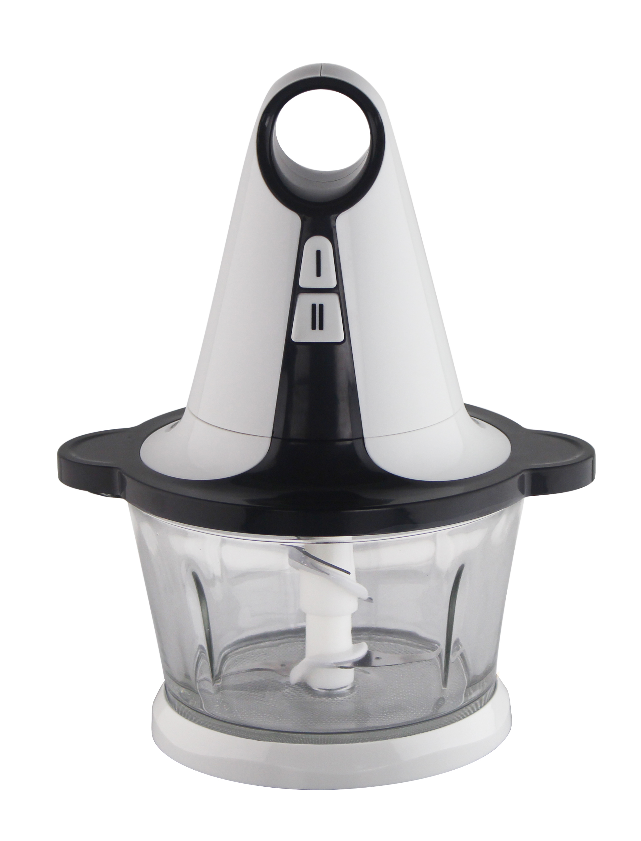 Chopper Tazón de vidrio 1.8L Picadora de carne de cocina eléctrica para picar-Naranja